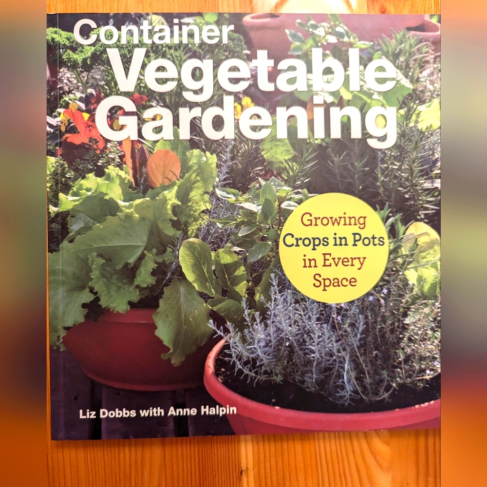 Container vegetable gardening book